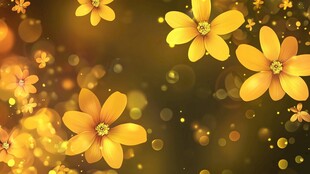 梦幻黄色花朵背景图