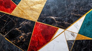 多彩几何拼接奢华大理石纹