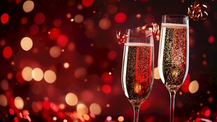 欢庆时刻的香槟美酒