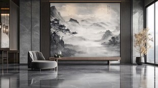中式客厅的山水墨韵之美