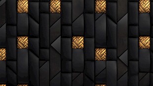 黑底金色几何纹理图案