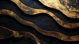 黑金波浪纹理艺术背景图