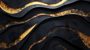 黑金波浪纹理艺术背景