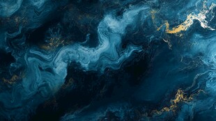 深蓝鎏金流体艺术纹理