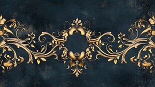 黑金奢华花纹装饰图案