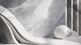 优雅大理石空间静物场景