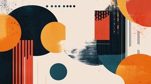 抽象几何图案艺术插画