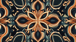 几何花卉抽象图案纹理