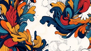 绚丽多彩抽象花纹图案