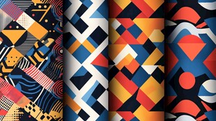 几何图案拼接创意背景图