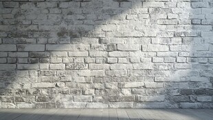 灰白砖墙光影室内场景