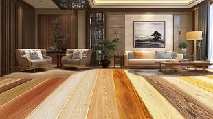 现代客厅木地板装饰效果图