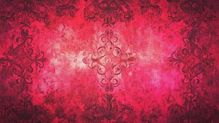 玫红色复古花纹背景图