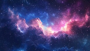 梦幻绚烂的宇宙星云景象