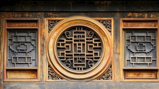 中式木雕窗棂精美图案