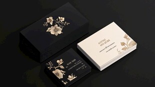 精致花卉图案商务名片礼盒