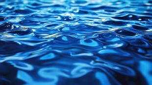 蓝色水波特写