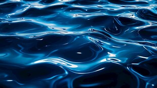蓝色水波纹理特写画面