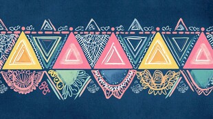 多彩几何波西米亚风图案