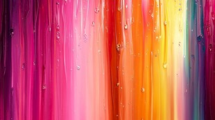 缤纷彩色流淌液体艺术图