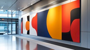 现代艺术风大厅抽象壁画