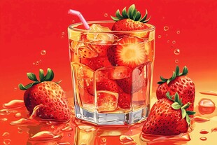 草莓冰饮 酸甜诱惑时刻