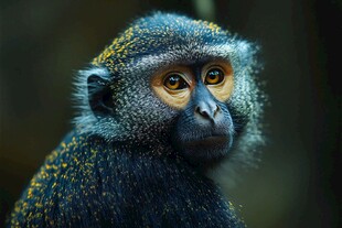 神秘蓝猴特写