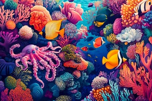 梦幻海底世界的多彩奇遇