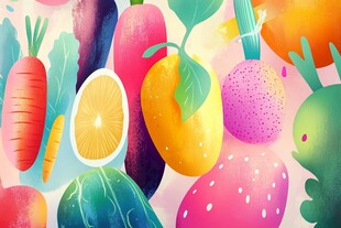 缤纷多彩的水果与蔬菜世界