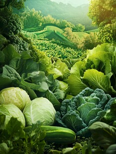 田园蔬菜景观 绿意盎然