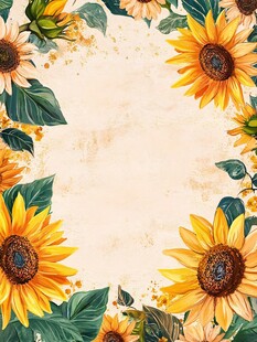 向日葵花卉装饰背景图