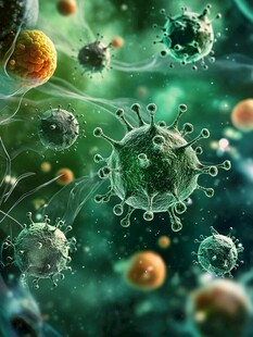 微观世界里的病毒景象