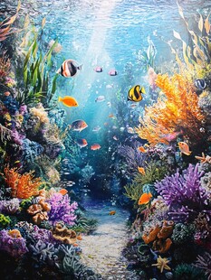 海底奇幻珊瑚与多彩鱼群