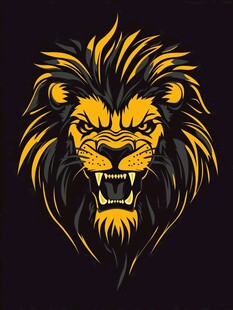 咆哮雄狮 霸气野性艺术形象