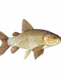 金色鲤鱼插画