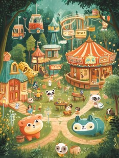 童话风动物主题游乐园