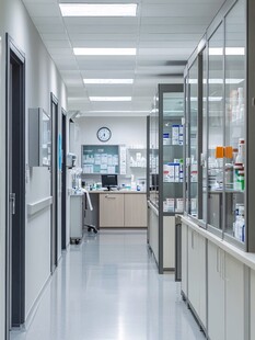 医院洁净走廊与药品储存区