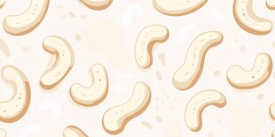 卡通风格腰果图案背景