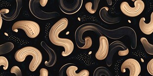 黑金流体抽象图案纹理