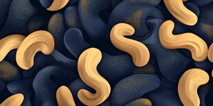 卡通风格的弯曲物体图案