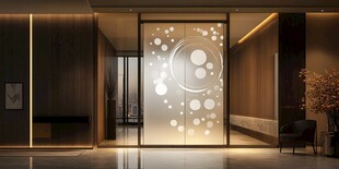 现代简约风磨砂玻璃隔断