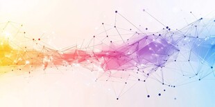 炫彩网络连接抽象背景图