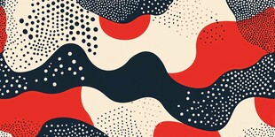 波点波浪抽象几何图案