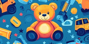 可爱小熊与多彩玩具世界