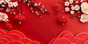 喜庆中式新春装饰背景图