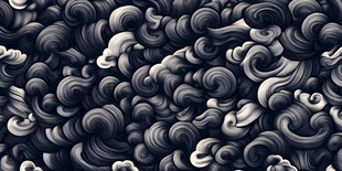 黑白云纹图案背景纹理