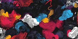 抽象多彩波浪图案背景