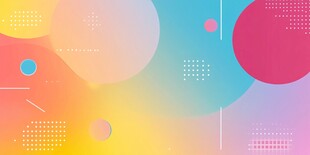 多彩渐变几何抽象背景图