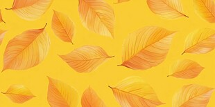 金黄秋叶无缝背景图案