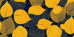 秋日黄叶图案背景设计